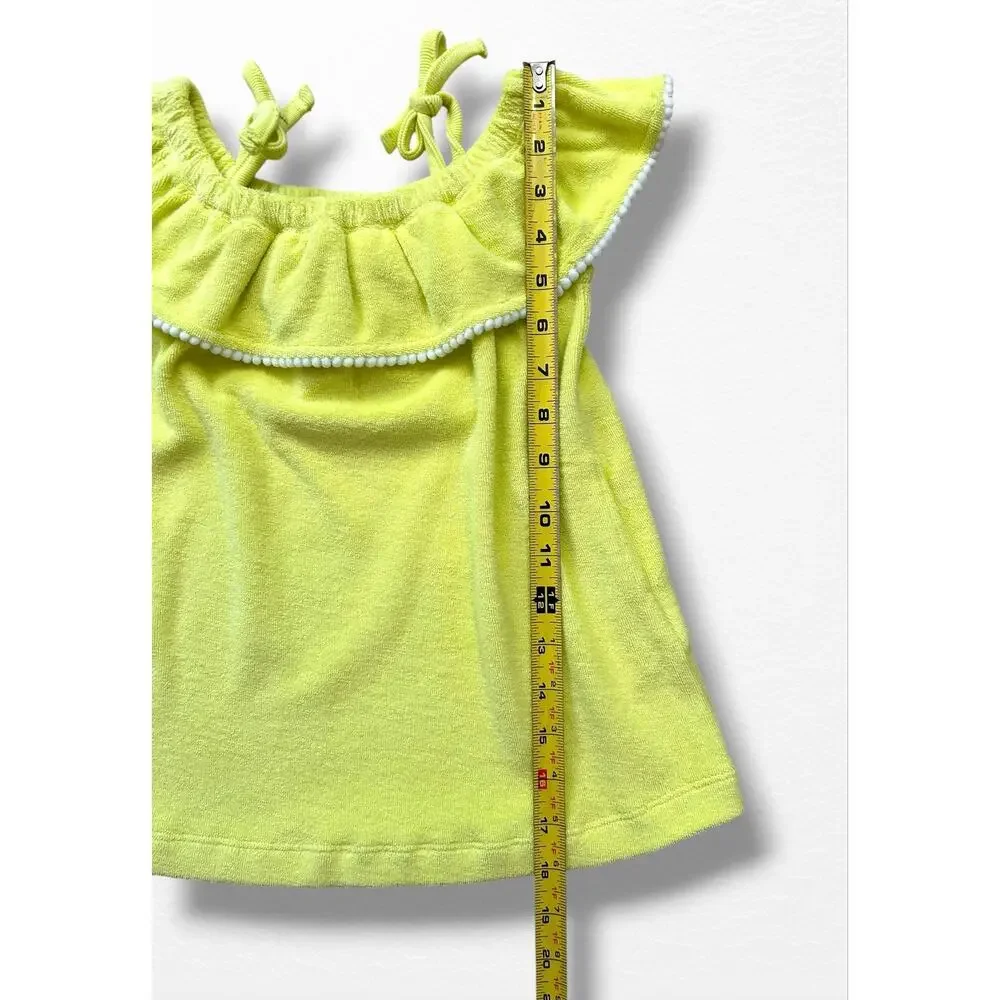 NWT Kate Quinn Organic Terry Off-Shoulder Ruffle Tunic, 18-24 Months
